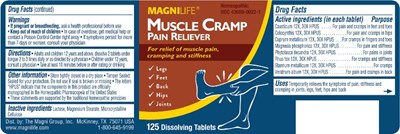 Muscle Cramp Pain Reliever Lbl (Mgni0028 Muscle Cramp Pain Reliever Lbl)